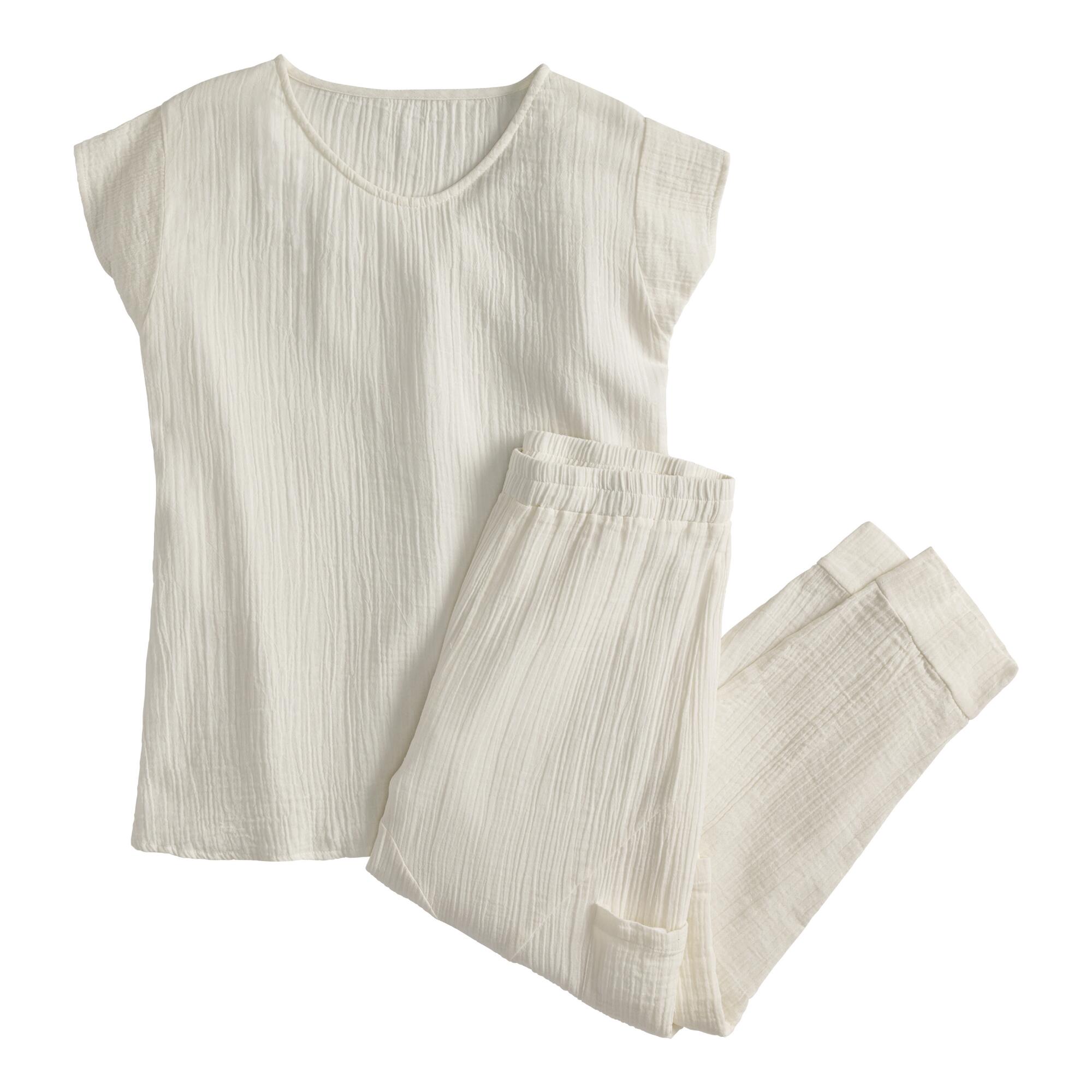 Ivory Textured Goa Loungewear Collection by World Market