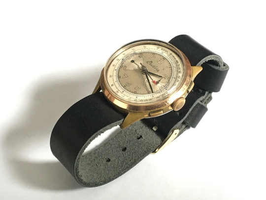Nato Leather Strap, Black Horween Strap, Nato Leather Gift, Gift For Him, 16mm 18mm Band, 20mm 22mm Band