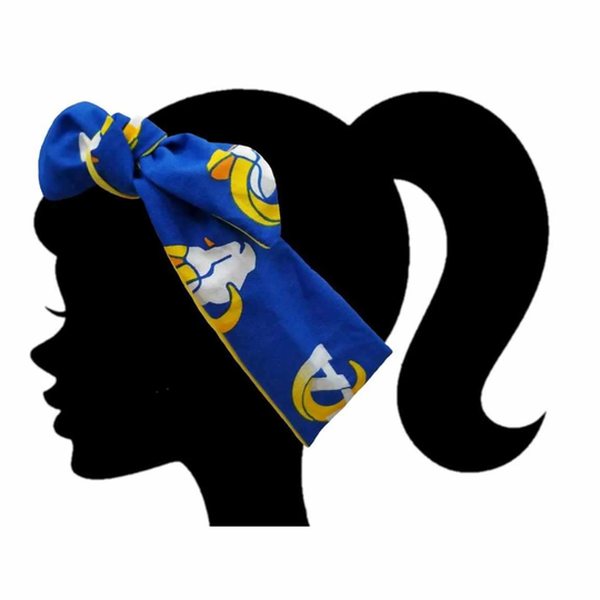 Handmade La Headband, Five Style Options, Made With Officially Licensed Rams Fabric, Los Angeles Football Team Headband
