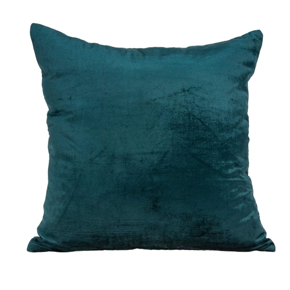 HomeRoots Jordan Teal Standard Cotton Viscose Blend Pillow Case in Off-White | 334195