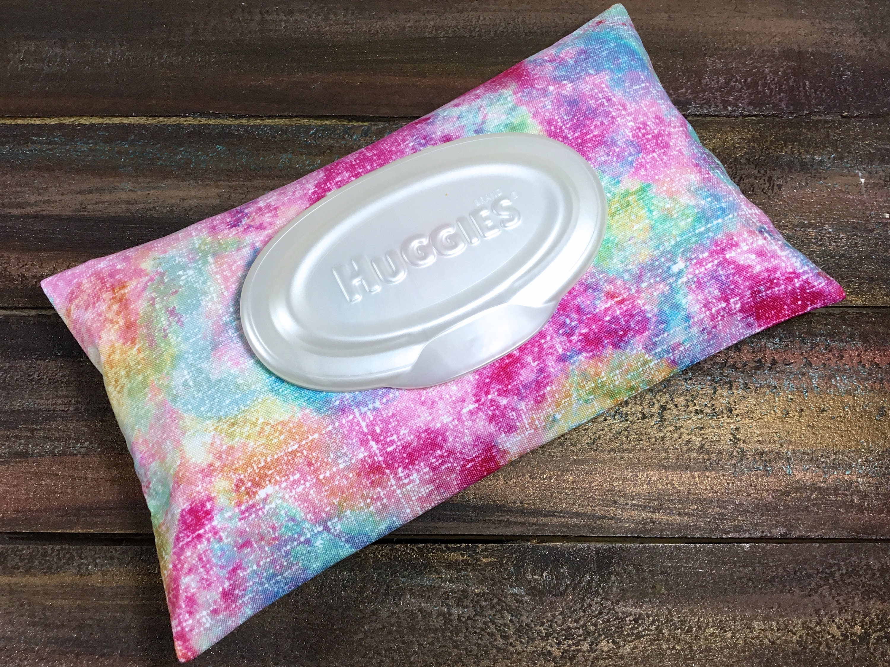 Water Color Blend Print Wipe Case/Travel Wipes Cover Holder Baby Bag Wet