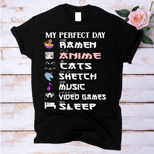 Anime Shirt Gift Girl Teen, Kawaii Japanese Ramen Cat Sketch Anime Video Game Sleep Shirt, Lover Girls Teens Women Kids Hoodie Unisex