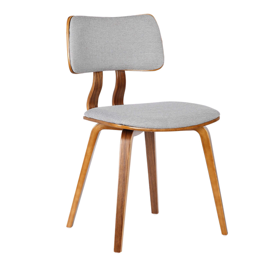 Armen Living Jaguar Contemporary/Modern Polyester/Polyester Blend Upholstered Side Chair (Wood Frame) in Gray | LCJASIWAGRAY