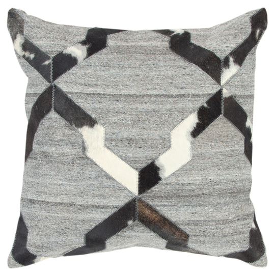 Rizzy Home Grey/Brown/White Standard Polyester Viscose Blend Pillow Case in Gray | COVT14955NT002020