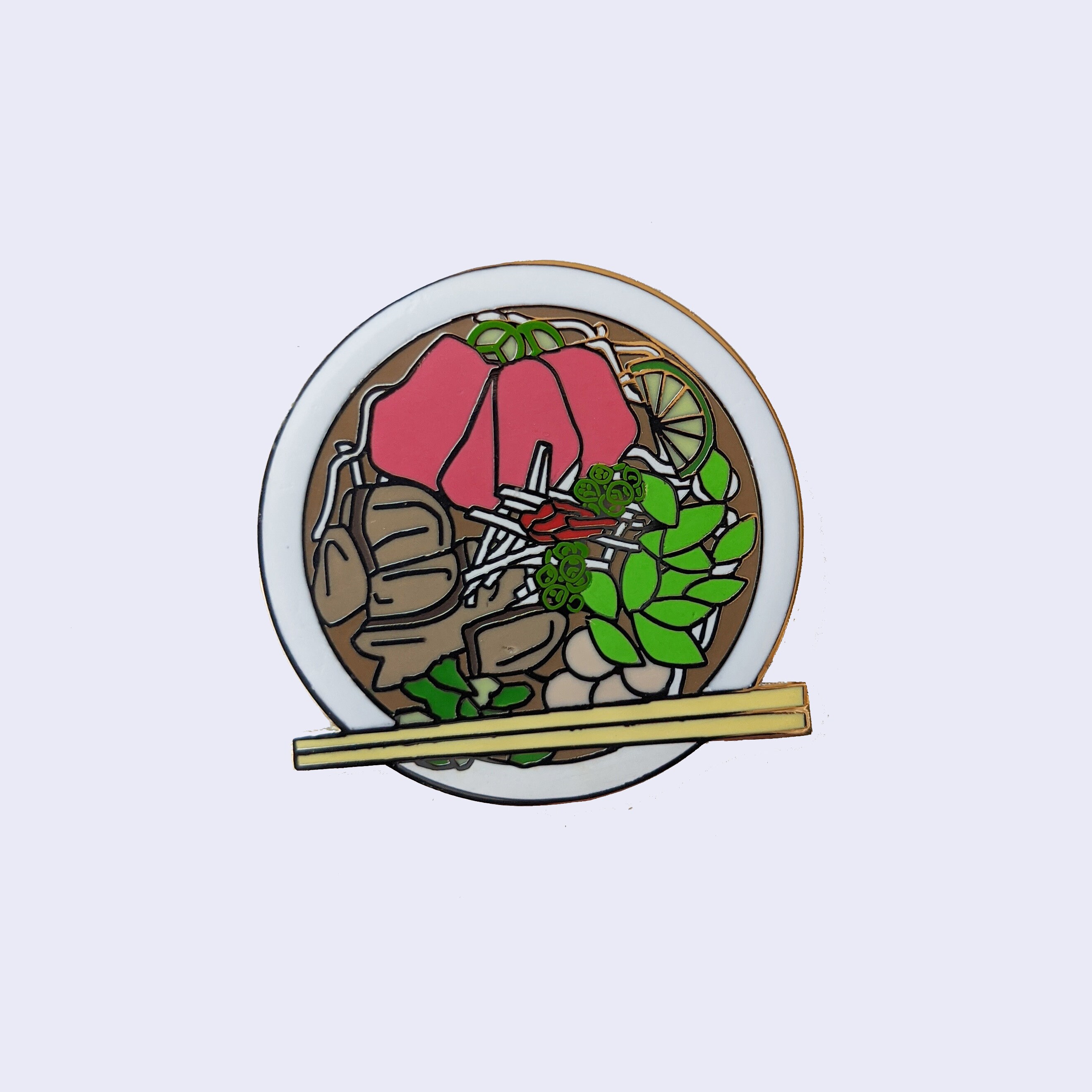 Pho Vietnamese Noodle Soup Enamel Or Lapel Pin