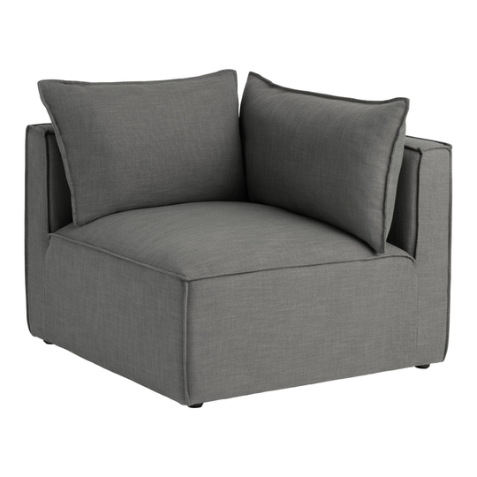 Tyson Modular Sectional Corner End Chair: Gray - Polyester by World Market