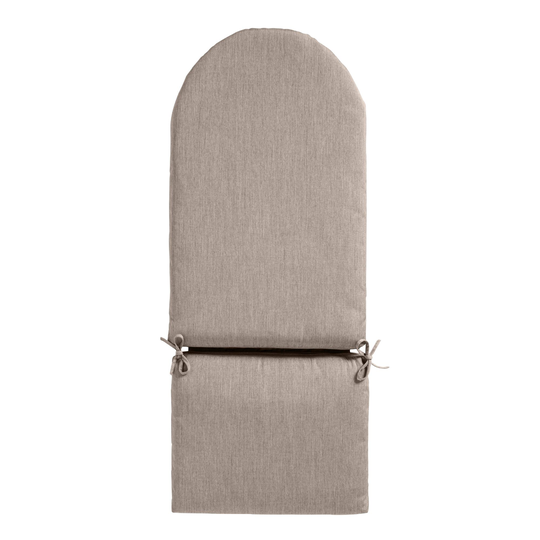 Sunbrella Khaki Ash Cast Adirondack Chair Cushion: Gray/Natural - Acrylic by World Market