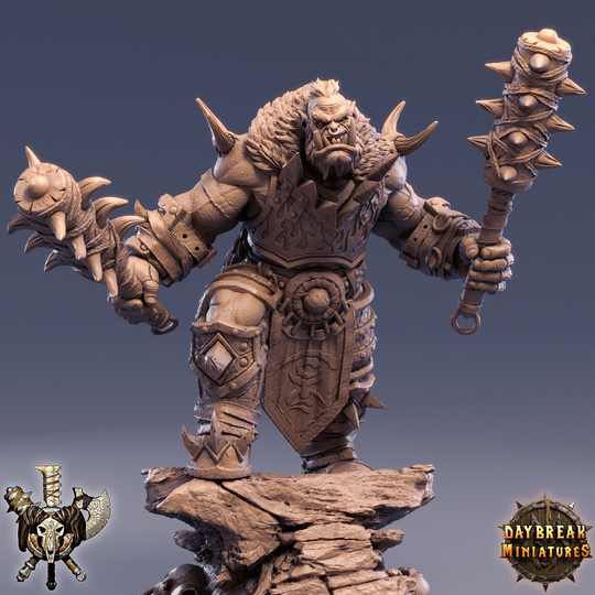Daybreak Miniatures/Shaaka Ram/Orc Fighter/Resin Print/Pathfinder/Dungeons & Dragons
