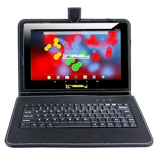 LINSAY F10 Series 10.1" Tablet, WiFi, 2GB RAM, 32GB, Android 11, Black w/Black Keyboard (F10XIPSBK)