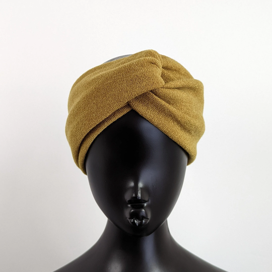 Mustard Yellow Wool Blend Wide Twist Headband