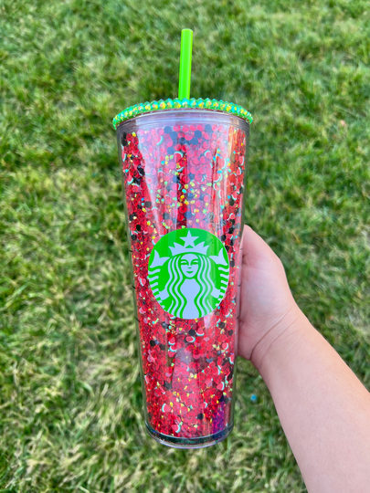Free Shipping | Watermelon Rhinestone Double Wall Tumbler Watermelon Inspired Sandía