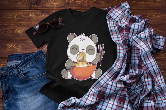 Ramen Kawaii Panda Shirt, Japanese Noodle, T-Shirt, Ramen, Chopstick I Love Gifts, Bear