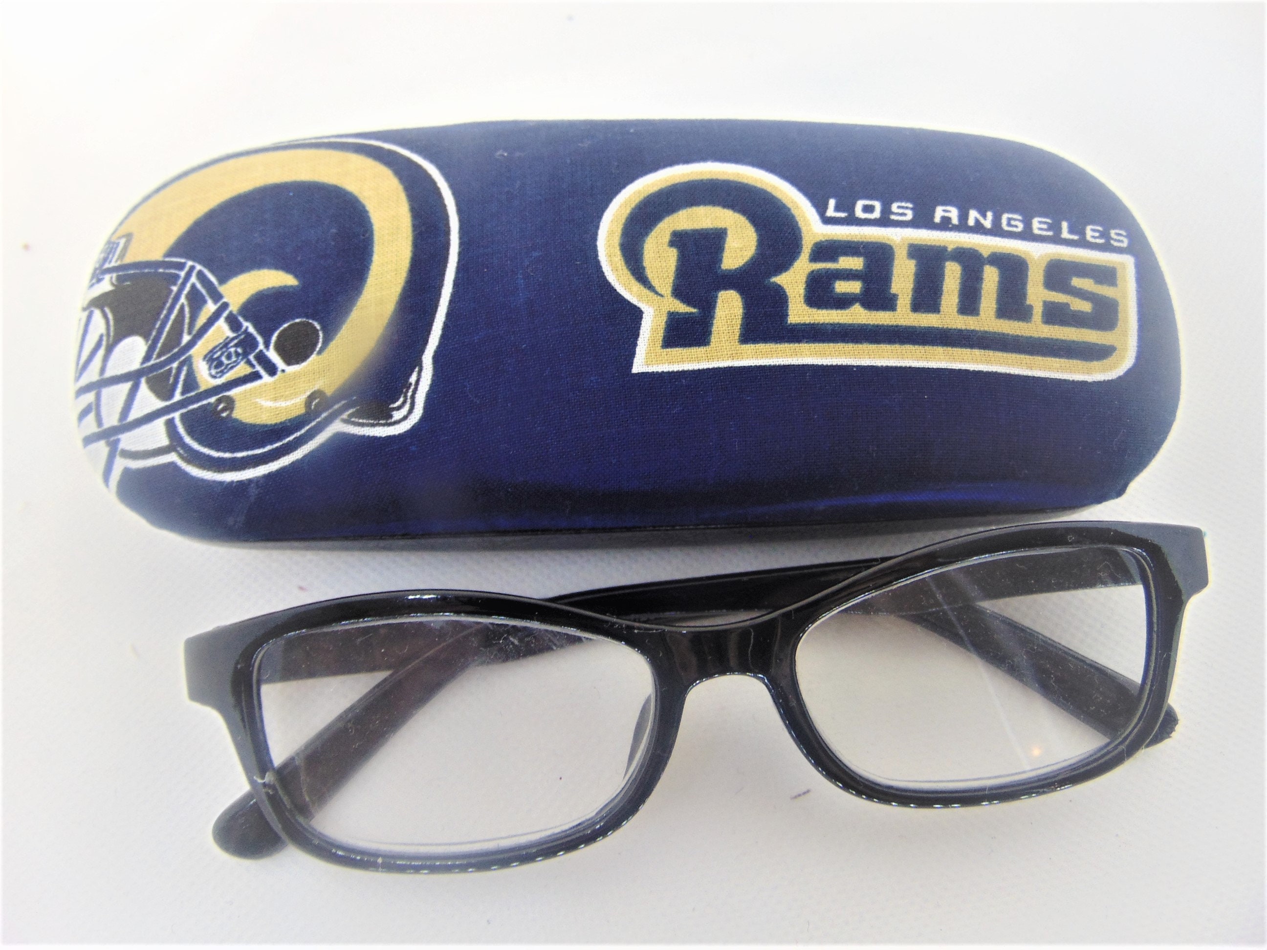 Adult Unisex Hard Eyeglass Case Handmade With A St.louis Rams Theme/Bags&purses/Health Beauty/Hard Glasses Case/