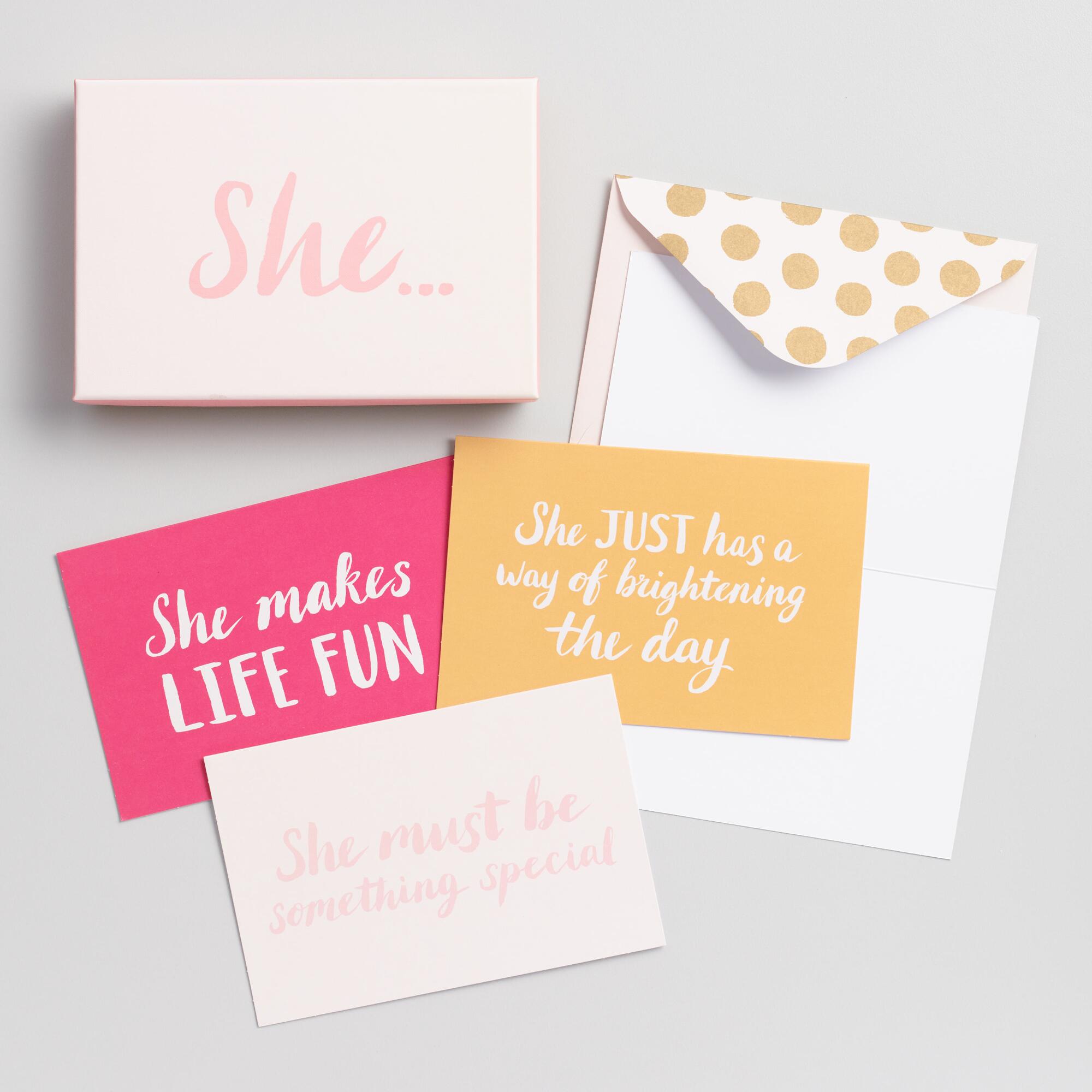 She Notecards 8 Count by World Market