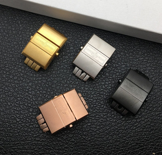 For Ulysse Nardin 20mm Deployment Butterfly Clasp Buckle For Maxi Marine Diver Watch 26mm 25mm 22mm Rubber Band Strap Silver Rose Gold Black