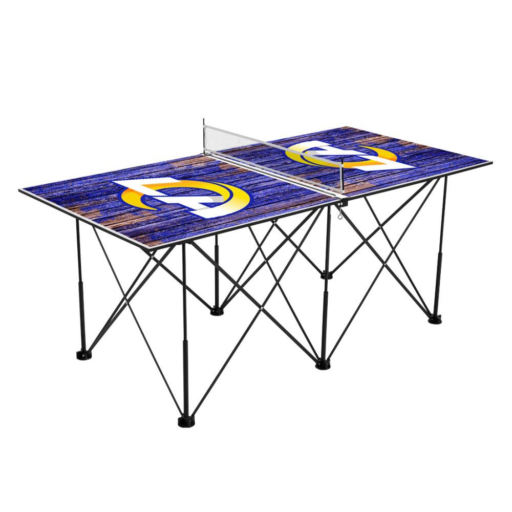 Victory Tailgate Los Angeles Rams NFL Pop Up Table Tennis 6ft Weathered Design | 9522864