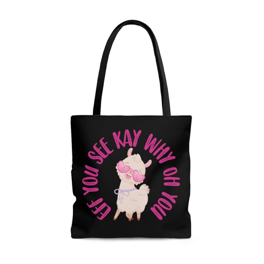 Cute Llama Tote | Sassy Bag Shopping Book Beach Rainbow Gift For Mom Funny Sayings