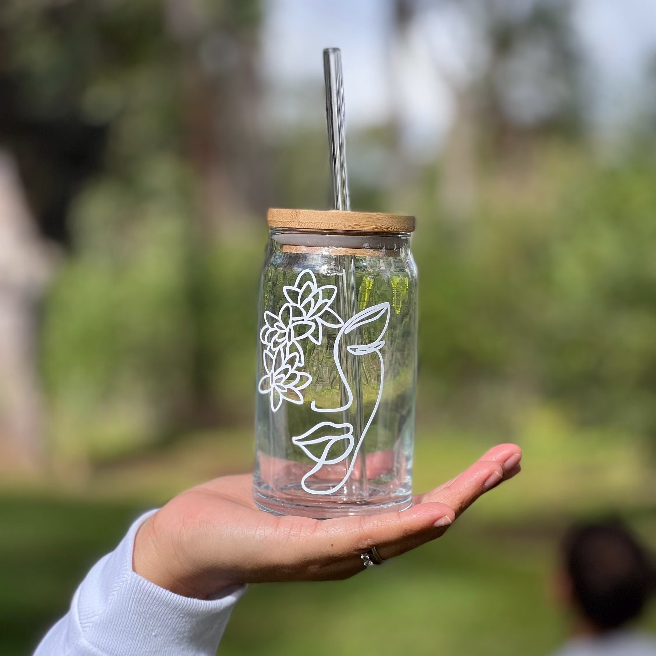 16Oz Hoʻomana Wahine Beer Can Glass