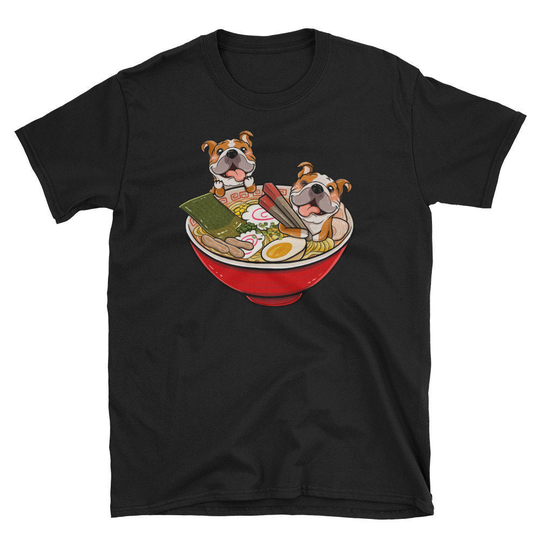 English Bulldog Kawaii Ramen Shirt, Funny T-Shirt, Dog Tee