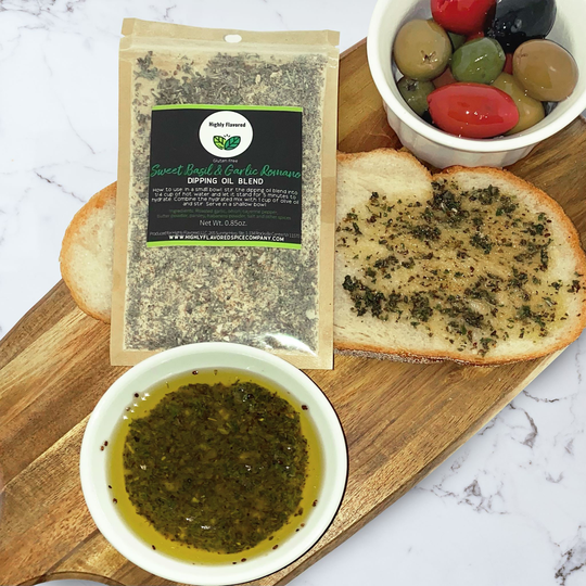 Dipping Oil Spice Blend, Sweet Basil & Garlic Romano, For Bread Lovers, Gift For Families, Pasta Night