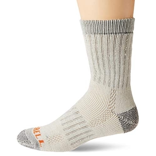 Merrell mens Wool Blend Cushioned Hiker Socks - BLACK, L/XL