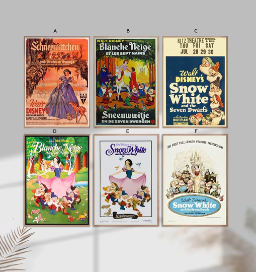 Snow White & The Seven Dwarfs Anime Film Classic Movie Home Decor Canvas Poster Unframe-8x12''16x24''24x36''