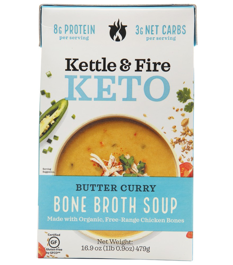 Kettle & Fire - Keto Bone Broth Soup Butter Curry - 16.9 oz.
