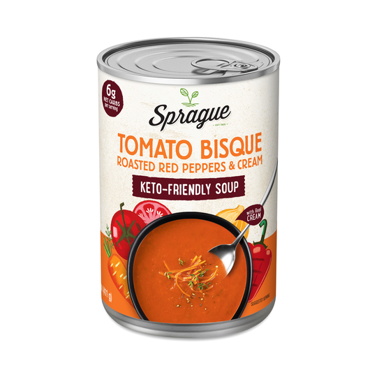 2-Pack Sprague Keto Tomato Bisque with Roasted Red Pepper & Cream 14.5 fl oz can
