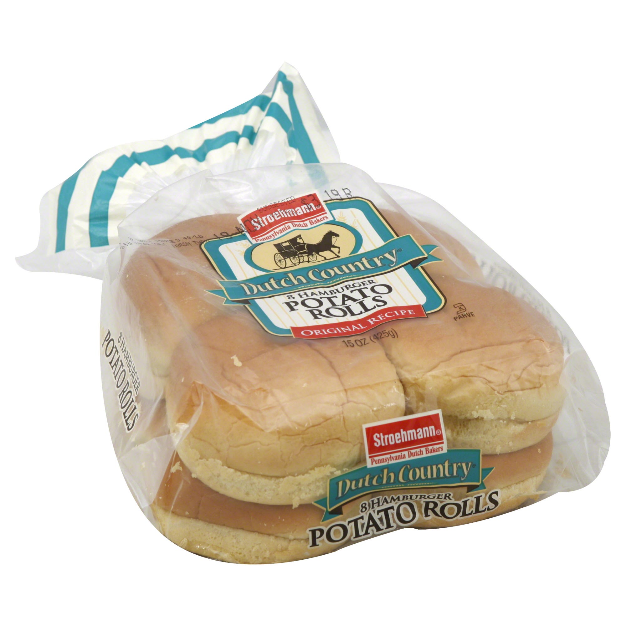 Stroehmann Hamburger Rolls, Potato, 15 oz - 8 ct