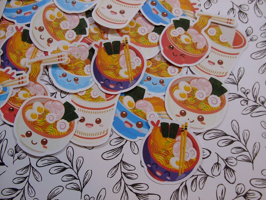 Sugar Blocks Sticker Flakes - Kawaii Ramen Noodles