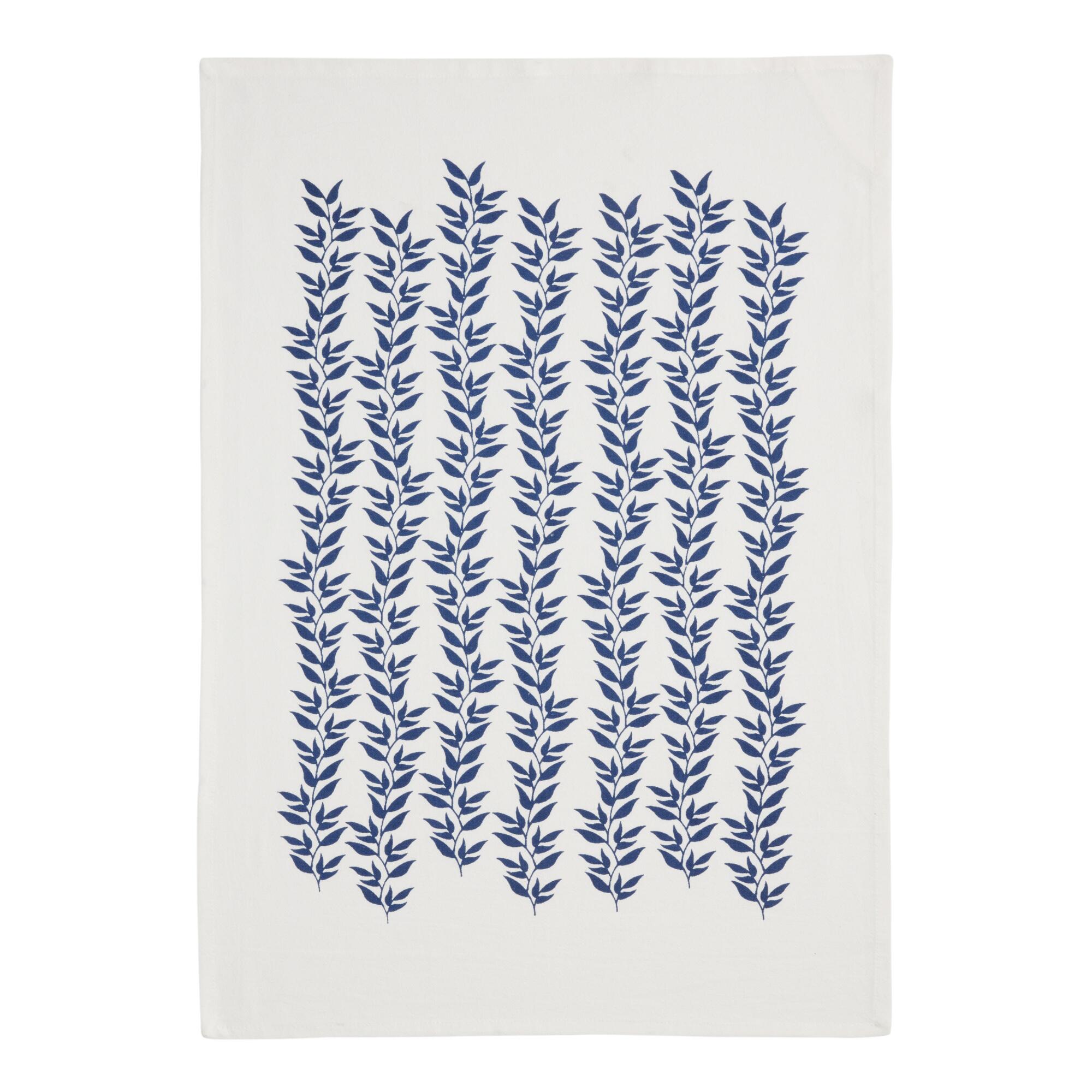 Blue Vines Flour Sack Kitchen Towel - Cotton - Small by World Market