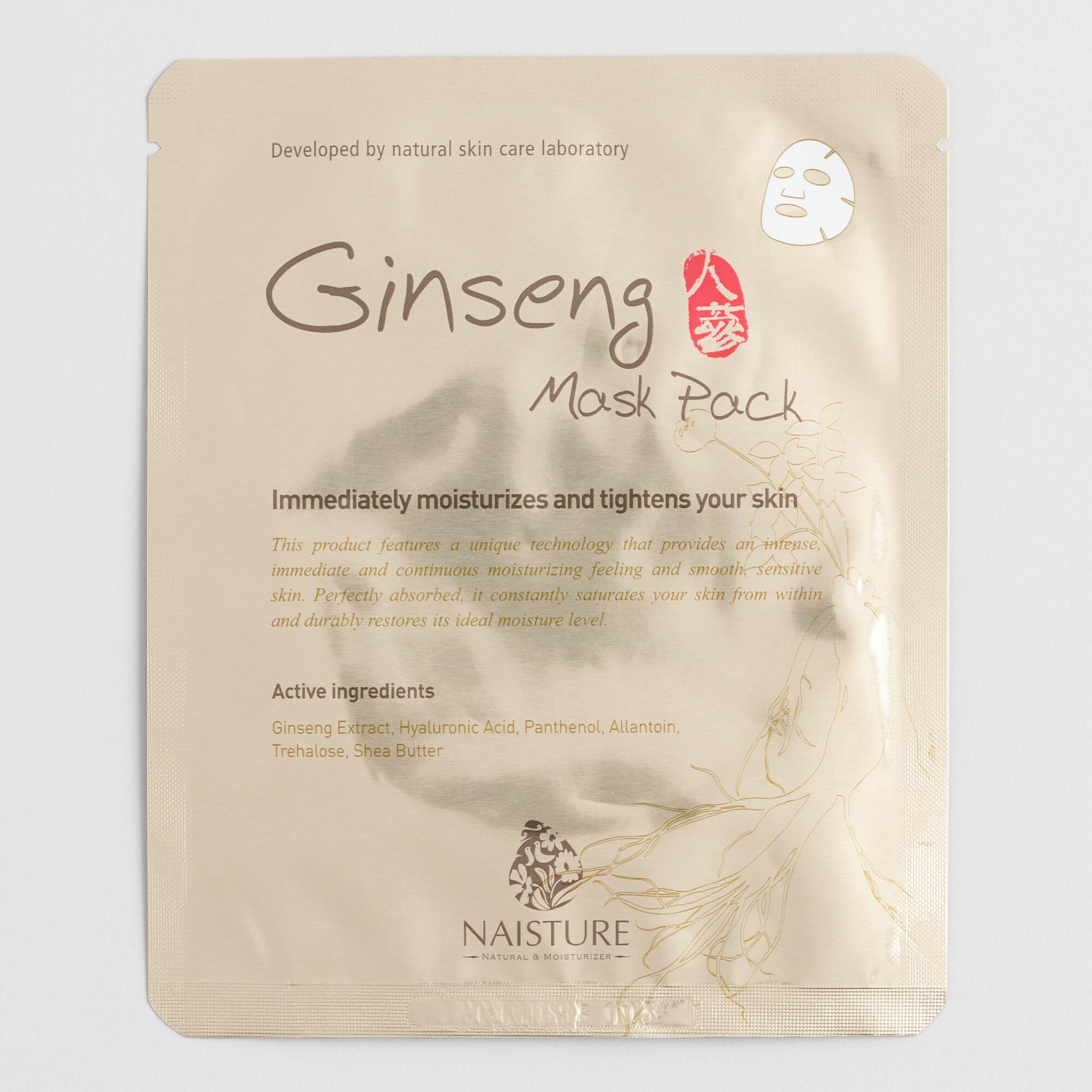 Naisture Korean Beauty Ginseng Mask Pack Set of 2 by World Market