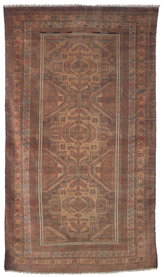 6.10 X 4 Vintage Baloch Rug, Hand Knotted Nomadic Area Traditional Home Decor Handmade Art Circa 1960