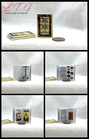 16 Scale Chocolate & Cocoa Recipes Cookbook in Miniature Playscale Readable Illustrated Book Kitchen Cookies Candy Blythe Barbie