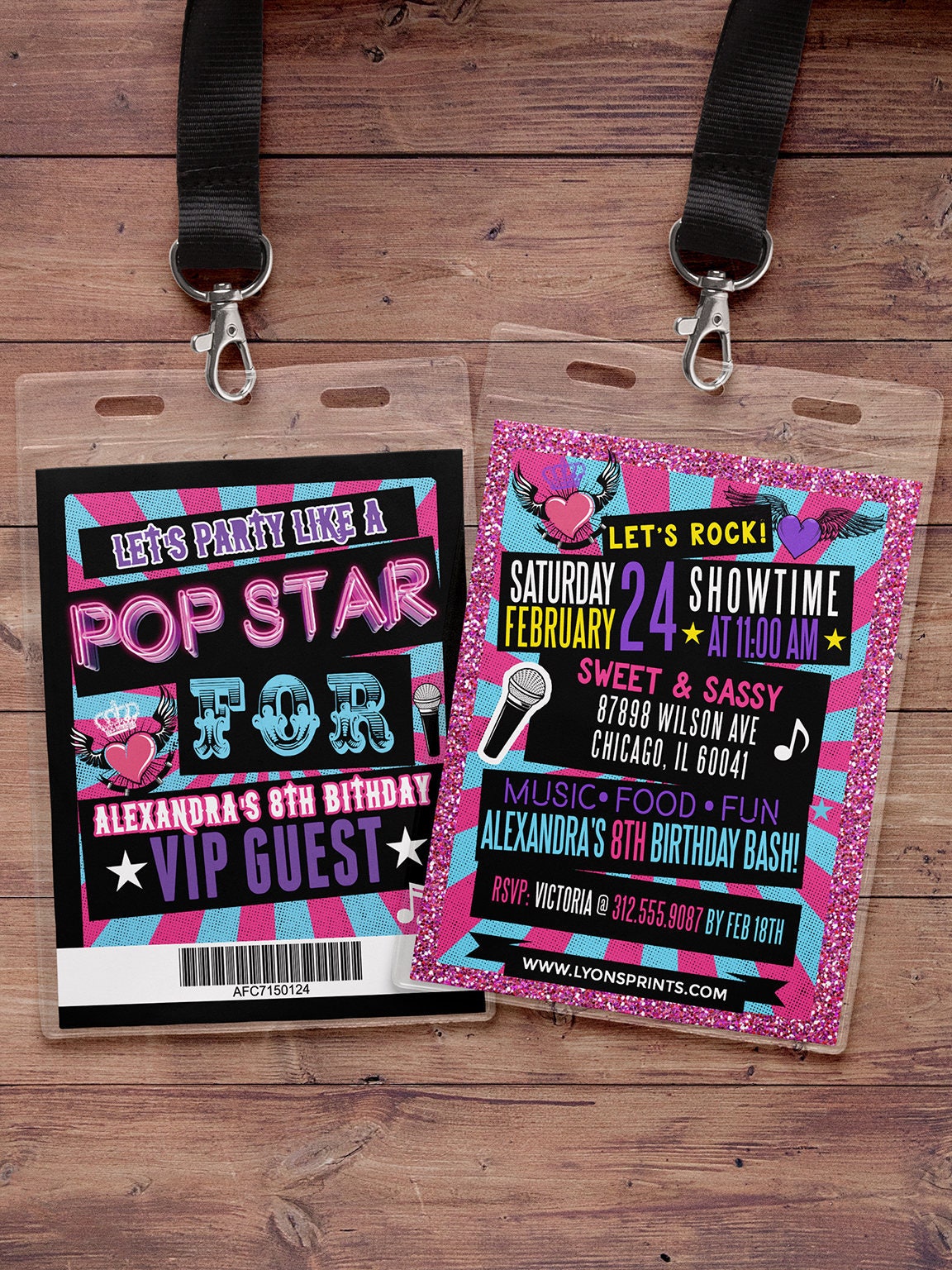 Disco, Retro, Neon, Vip Pass, Backstage Pass, Vip Invitation, Birthday Pop Star, Bridal Shower Invite, Rock Star Birthday