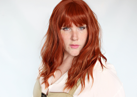 Human Hair Blend Wig, Auburn Red Wig, Long Red Wavy Wig With Bangs, Ginger Orange Ginger Spice