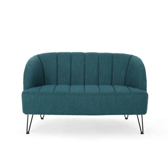 Best Selling Home Decor Lupine Modern Teal Polyester/Blend Loveseat in Blue | 309512