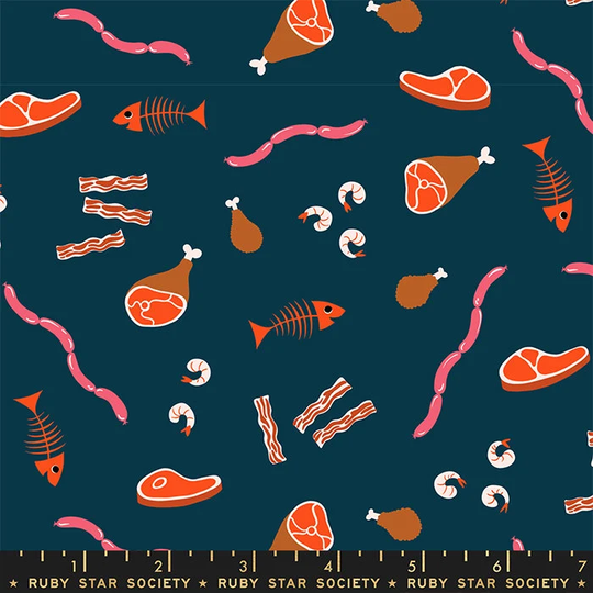 Food Group - Peacock Delicious By Ruby Star Society For Moda Fabrics Sold The Yard & Cut Continuous in Stock Ships Today