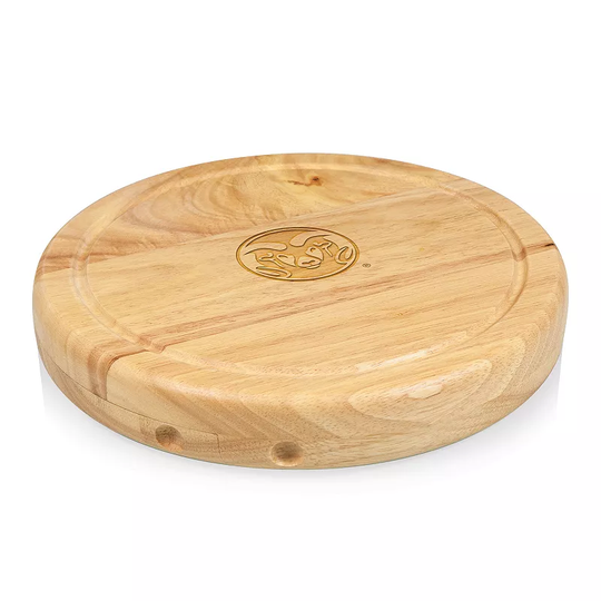 Picnic Time Colorado State Rams Circo Cheese Cutting Board Set, Brown