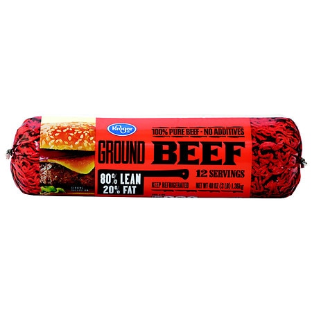 Kroger 80% Lean Ground Beef - 48.0 oz