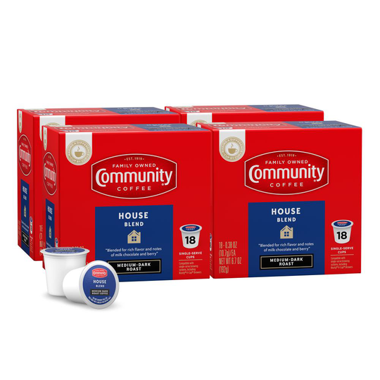 Community Coffee House Blend 72-Pack House Blend Single-Serve Coffee K-cup | 16305-4
