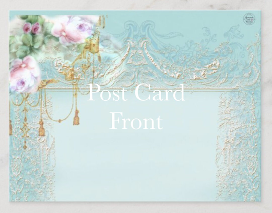 Pink Rose & Tassels Post Card Pstc124