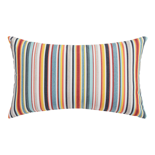 Sunbrella Multicolor Stripe Outdoor Patio Lumbar Pillow - Acrylic by World Market