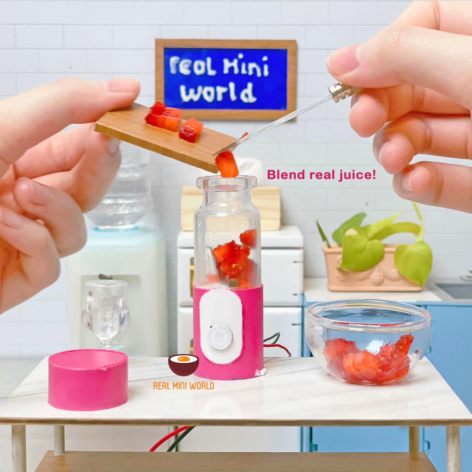Real Working Miniature Juicer Blender Pink | Can Blend Real Fruit & Vegetables