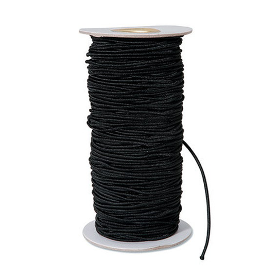 2mm Black Elastic Cord 72 Yards