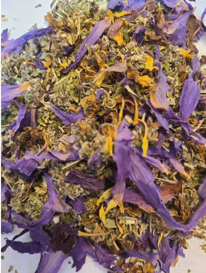 Lucid Dream Blend With Mugwort - Divination Tool Dream Tea -Calea Zacatechichi, Blue Lotus Tea | Nymphaea Caerulea Lavender- 14 Grams