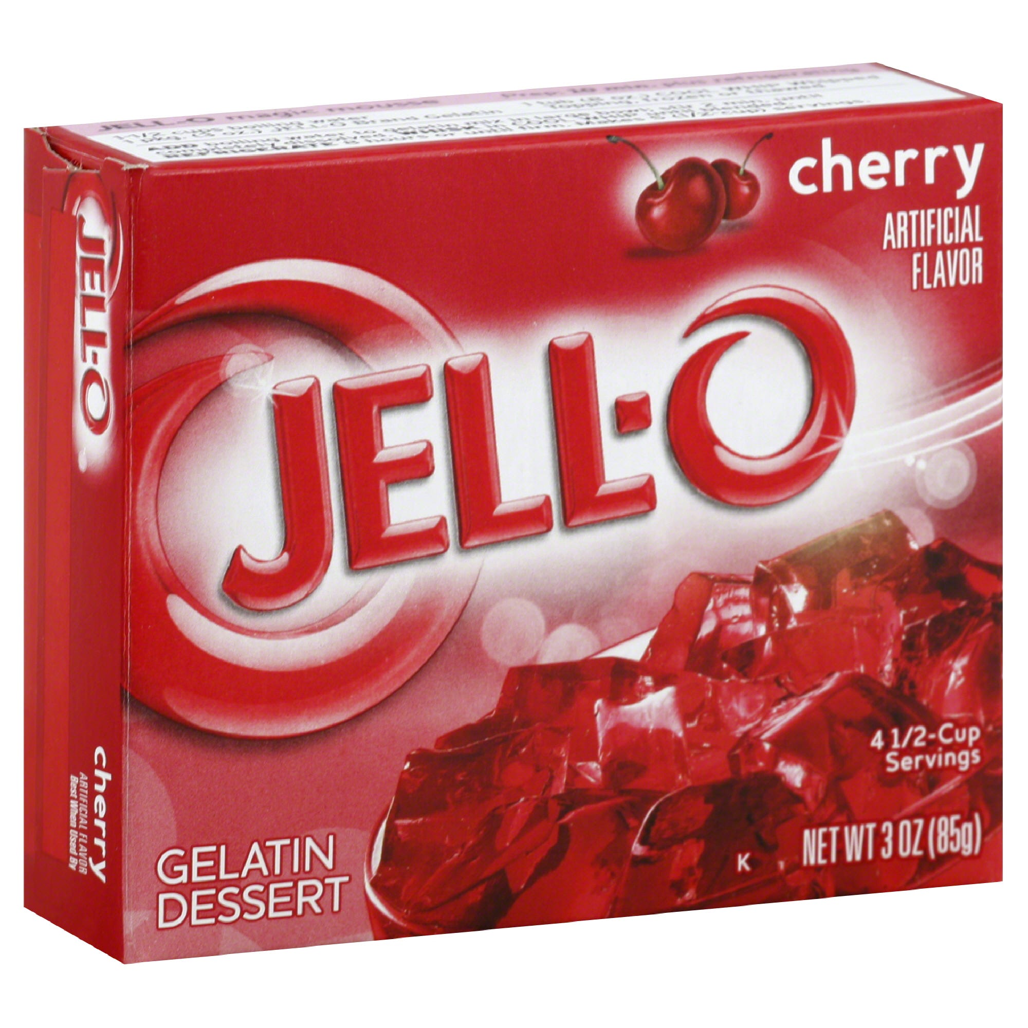 Jell O Gelatin Dessert, Cherry - 3 oz