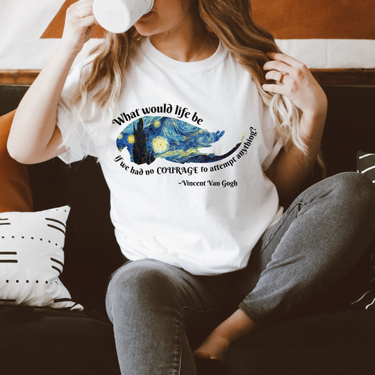 Van Gogh Shirt Renaissance Growth Mindset Gifts Art Teacher Print Starry Night Aesthetic Tee