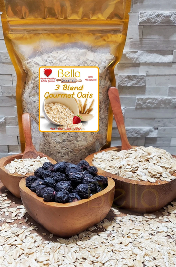 Bella Gourmet 3 Oats Organic Blend Oatmeal - This Is The Best For Breakfast Oats, Recipes, Baking Adds Creaminess & Texture