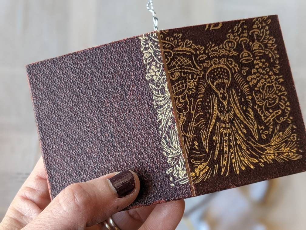Vintage Book Ornament, Made From Vintage Book Covers & Pages